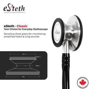 eSteth Classic Stethoscope: Superior Sound Quality in Stainless Steel Design