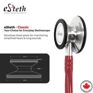 eSteth Classic Stethoscope: Superior Sound Quality in Stainless Steel Design