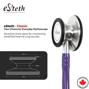 eSteth Classic Stethoscope: Superior Sound Quality in Stainless Steel Design