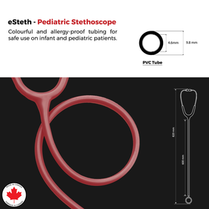 eSteth Pediatric Stethoscope: Colorful Dual-Head Stethoscope for Accurate Diagnosis