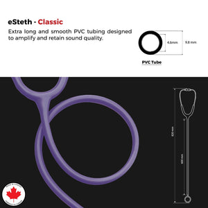 eSteth Classic Stethoscope: Superior Sound Quality in Stainless Steel Design