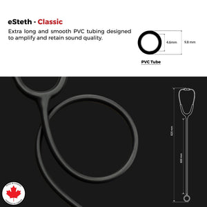 eSteth Classic Stethoscope: Superior Sound Quality in Stainless Steel Design