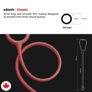 eSteth Classic Stethoscope: Superior Sound Quality in Stainless Steel Design