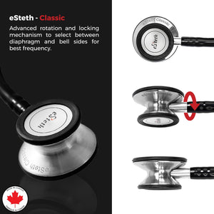 eSteth Classic Stethoscope: Superior Sound Quality in Stainless Steel Design