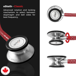 eSteth Classic Stethoscope: Superior Sound Quality in Stainless Steel Design