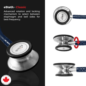 eSteth Classic Stethoscope: Superior Sound Quality in Stainless Steel Design