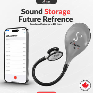 eSteth Lite Digital Stethoscope: High quality Amplified sounds for better diagnosis and Telemedicine
