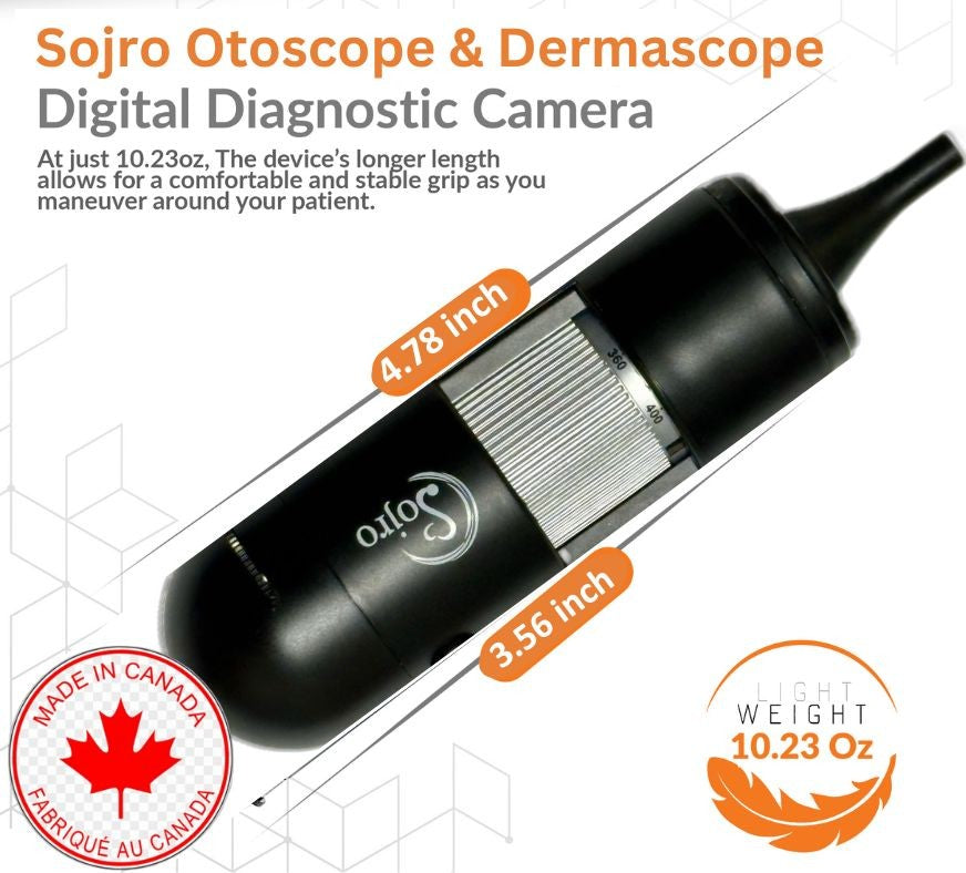 Oto-Dermascope: Advanced Digital Otoscope & Dermascope for Medical Professionals with image capturing and video recording