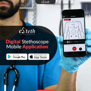 eSteth Lite Digital Stethoscope for Live and Store-and-Forward Telemedicine