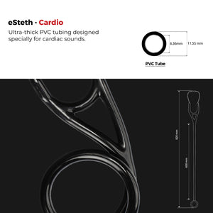 eSteth Cardiology Stethoscope – Heart/Lung Diagnostic Tool – Sensitive Single Head Chest Piece
